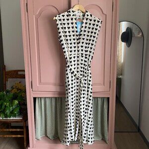 NWT Midi Dress with Heart Print